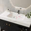 Meuble-lavabo autoportant avec comptoir en faux marbre, lavabo en céramique, 5 tiroirs et pieds en acier inoxydable-133416513