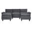 Canapé modulaire modulaire avec accoudoirs 118 po L 118 po Corduroy-1370665852