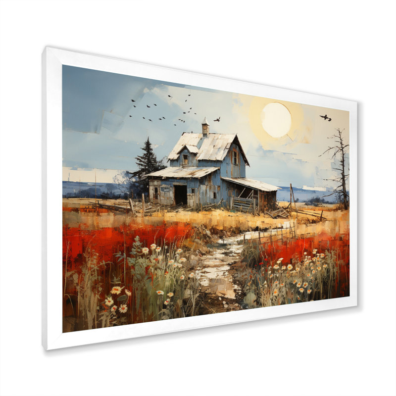 Collage Martella Farmhouse - impression, H 24 po x l 32 po x P 1 po, Cadre photo blanc