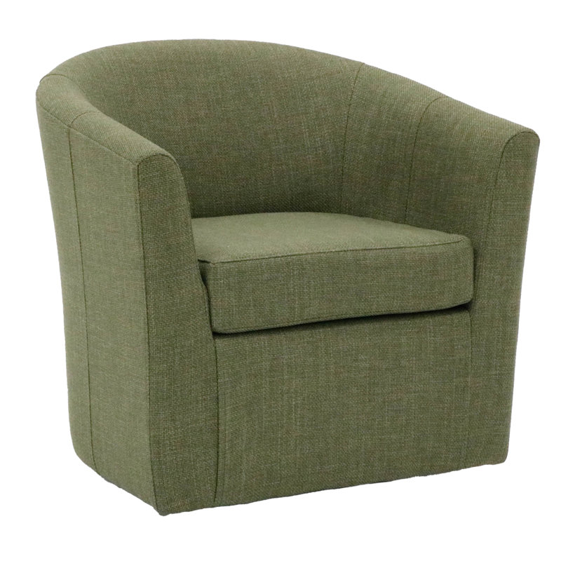 Fauteuil demi-tonneau pivotant 31 po Hansell, Mélange de polyester vert