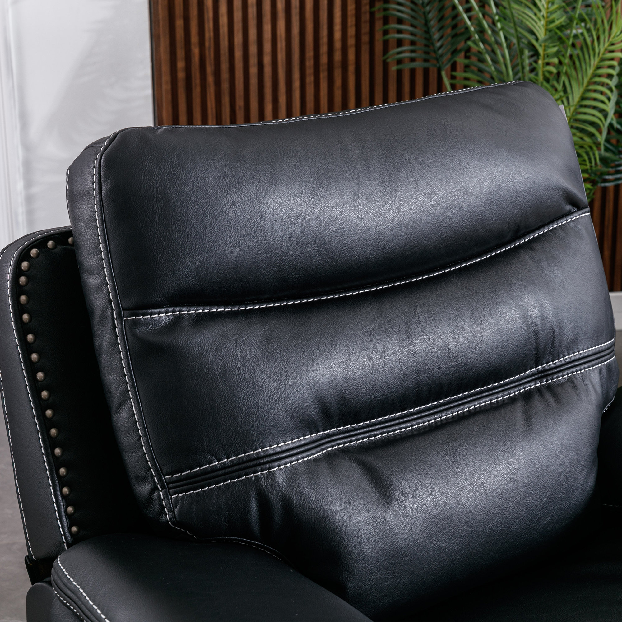 Leather studded hotsell recliner