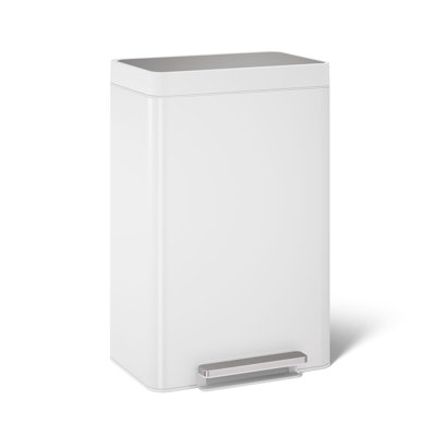 Reset Kitchen Trash Can, Stainless Steel Hand Free Step Trash Can with Quiet-Close Lid