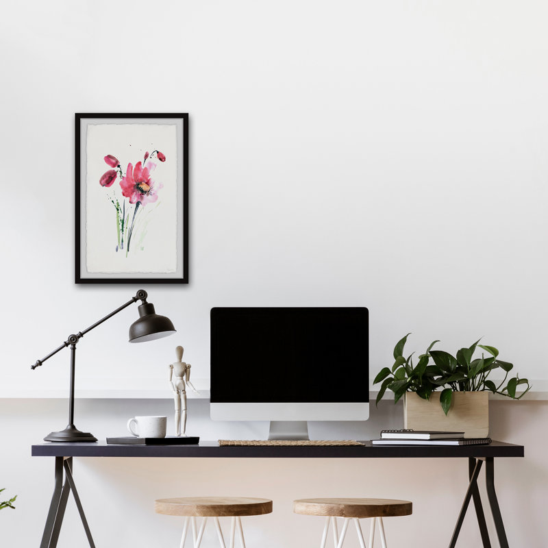 «Blooming Pink Smudge», reproduction encadrée, H 45 po x l 30 po x P 1,5 po