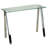 Sefield Glass Stainless Steel Writing Desk