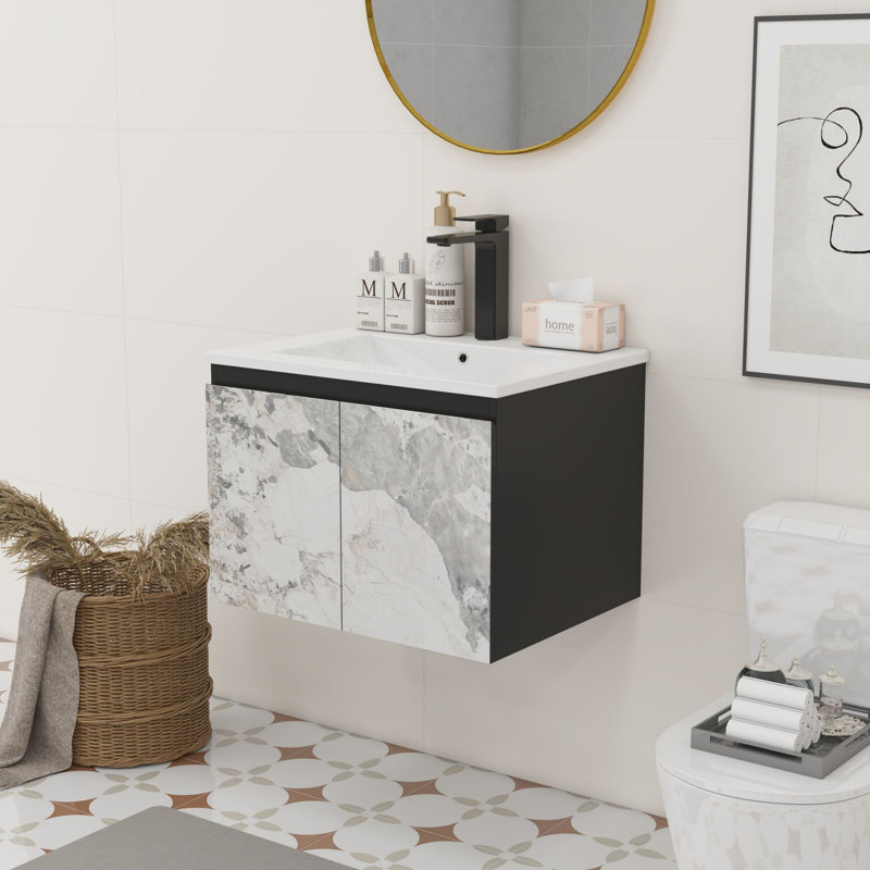 Meuble-lavabo flottant avec lavabo