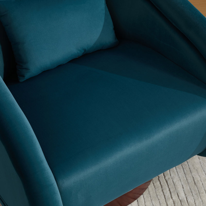 Fauteuil d'appoint pivotant, Bleu sarcelle