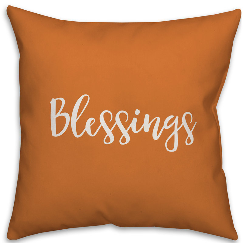  Coussin Blessings, Orange, Housse de coussin