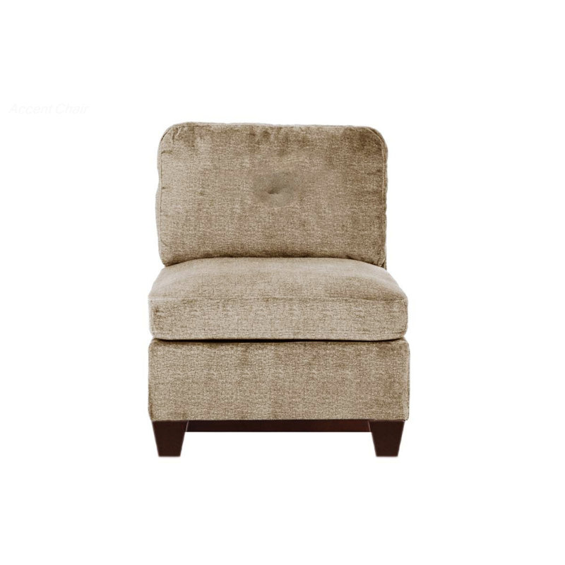 Sebella Upholstered Slipper Chair, Camel Chenille