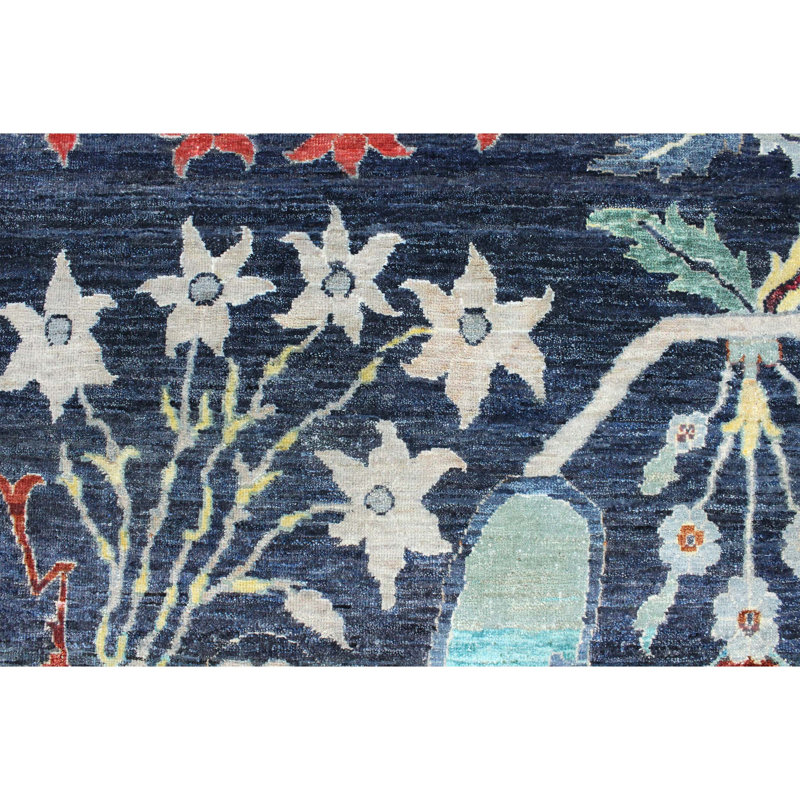 Oriental Area Rug in Red/Navy/Blue, Rectangle 10' x 14'