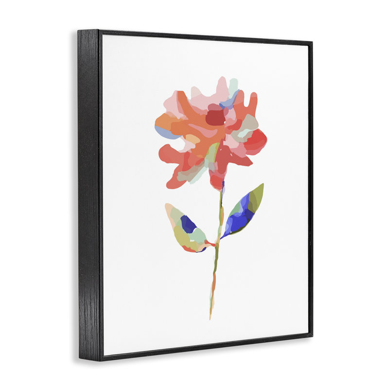 «Mosaic Flower Blossom», estampe numérique par Lisa Nohren bg-269, Giclée encadrée noir minuit, H 30 po x l 24 po