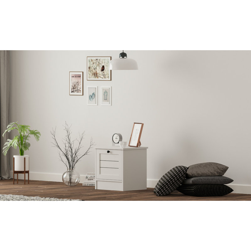 Lattingtown 45cm W Manufactured Wood Bedside Table