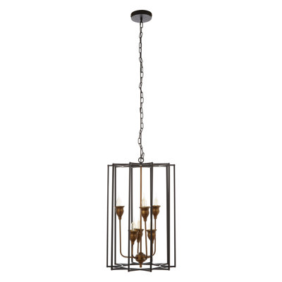 Billerica 6 - Light Bronze Lantern Pendant