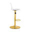 Tabourets de bar dorés de 2, rotations à 360 ° et levage réglable, siège d'unité centrale, tabourets minimalistes modernes pour différents emplacements, barres pivotantes