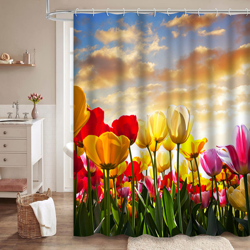 Rideau de douche Floral, L 72 po x l 72 po