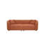 Orange Boucle And Solid Wood + MDF 3-Seater Sofa - Crafted With High-Quality Boucle Fabric, Solid Wood, And MDF, And Featuring Comfortable Foam Filling