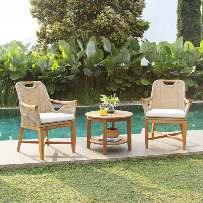 Loiret 2 - Person Teak Outdoor Seating Group With Cushions