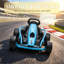 Kart électrique avec cadre en acier à haute résistance et capacité de dérive pour les enfants de 8 à 12 ans, bleu et noir