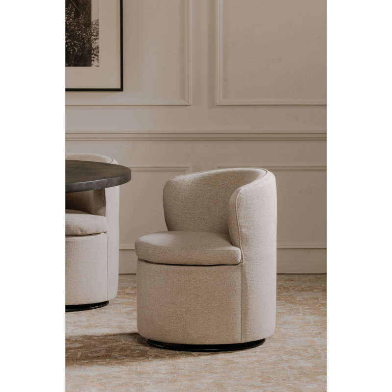 Dane Swivel Dining Chair Oatmeal, Light Beige