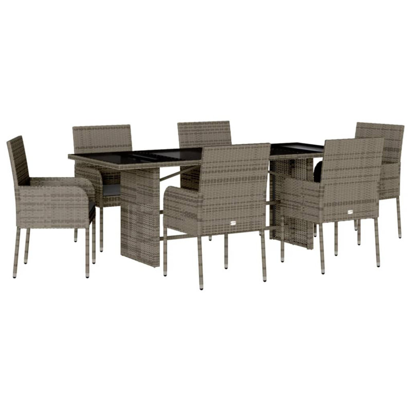  Garden Dining Set Grey, Dark Grey