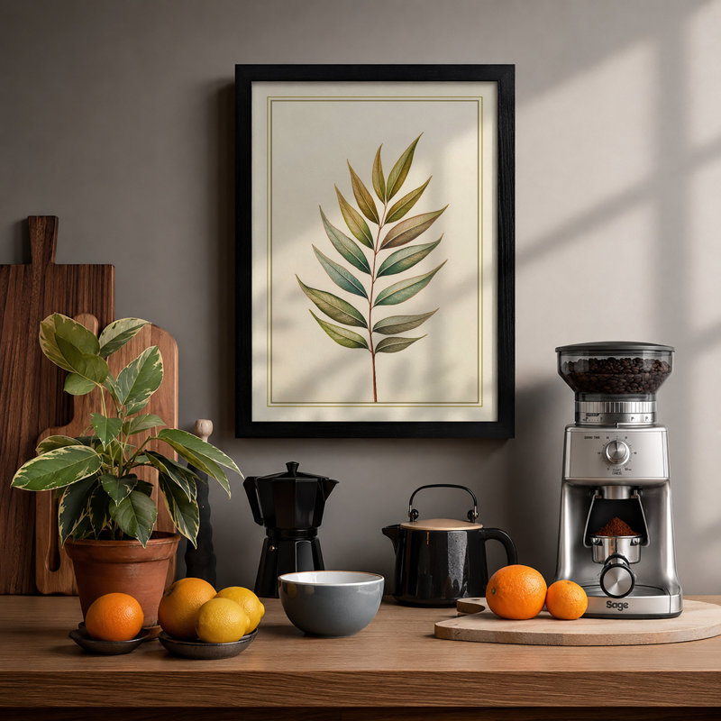 Compound Leaf Study Botanical - Print, A1 - 84.1 x 59.4 cm, Black