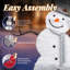 2 pièces de décoration de Noël bonhomme de neige éclairée
