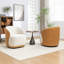 Fauteuil demi-tonneau pivotant en velours Stith-979009563
