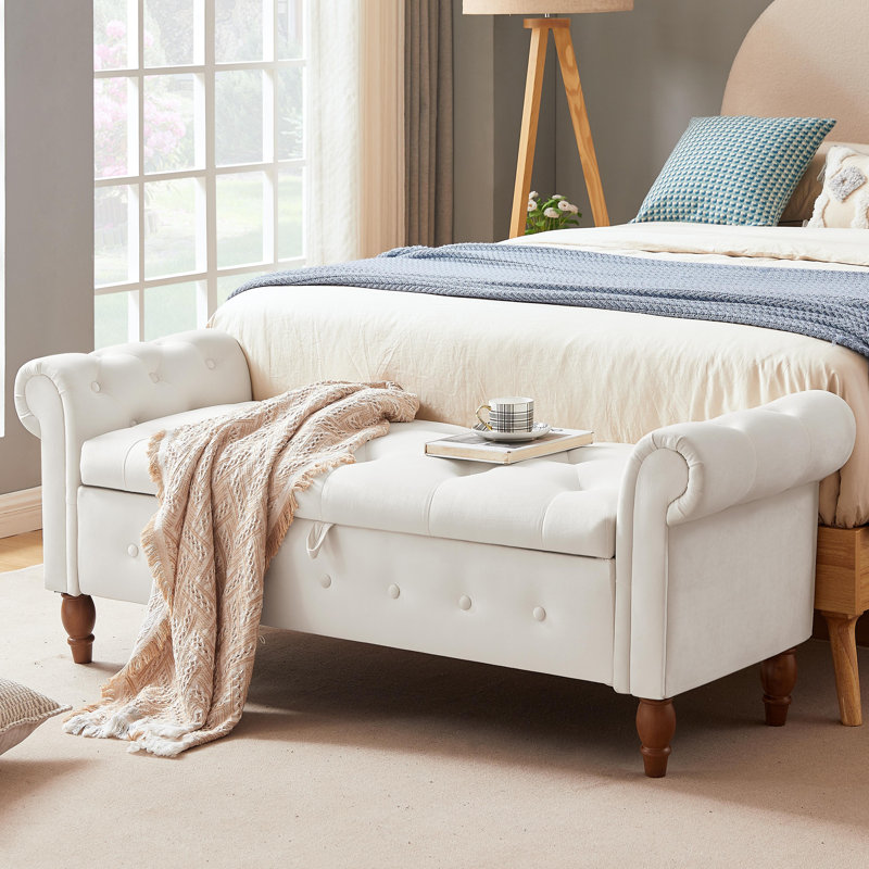 King Bed Storage Bench End Of Bed Seats Ottoman Edge Of The Bed