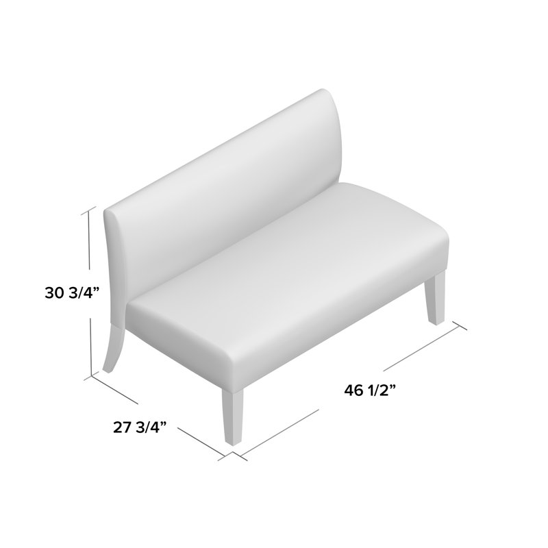 Doreen 46.5'' Reception Loveseat, Crimson