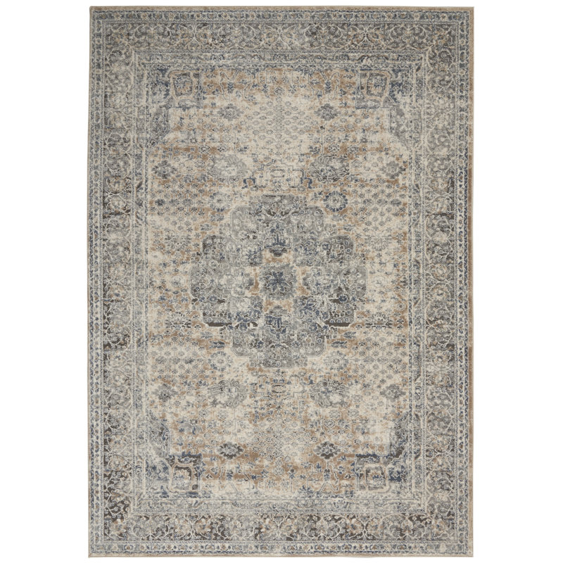 Tapis beige Freeda, Rectangle 3 pi 9 po x 5 pi 9 po