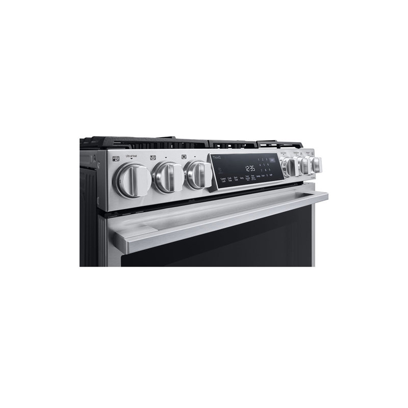 30" 6.3 cu. ft. Smart Slide-in Dual Fuel Range with Convection Oven