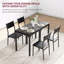 Ensemble de table de salle à manger 3 pièces pour 2 personnes, table de cuisine moderne et chaises, ensemble de table à manger pour coin-repas, petit espace, appartement, peu encombrant