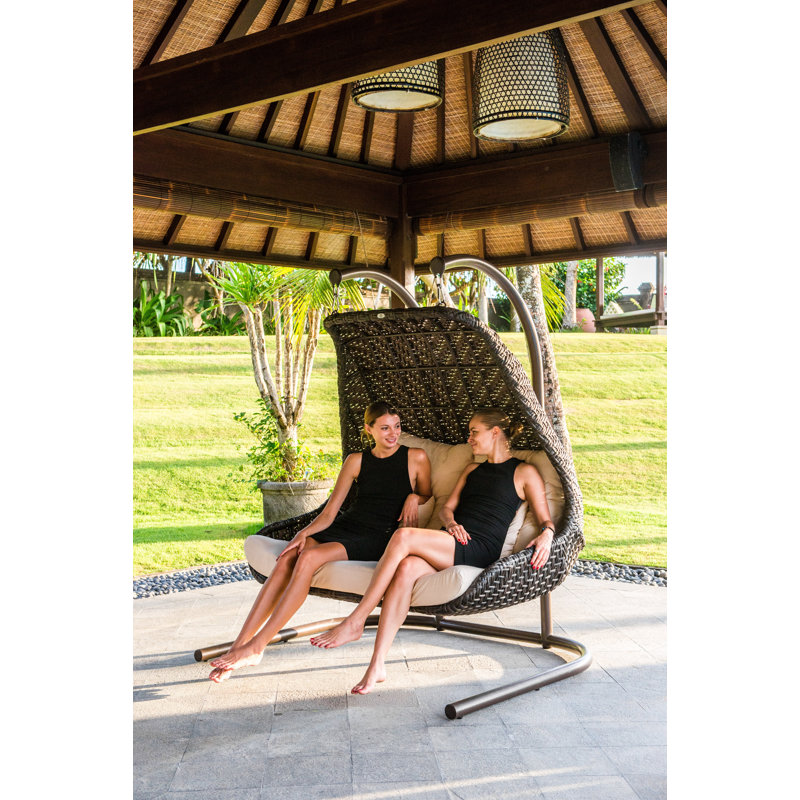 Celeste Double Chair Hammock with Stand, Canvas Aruba Sunbrella® Canvas