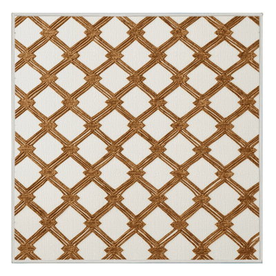 Machine Washable Trellis Beige Area Rug