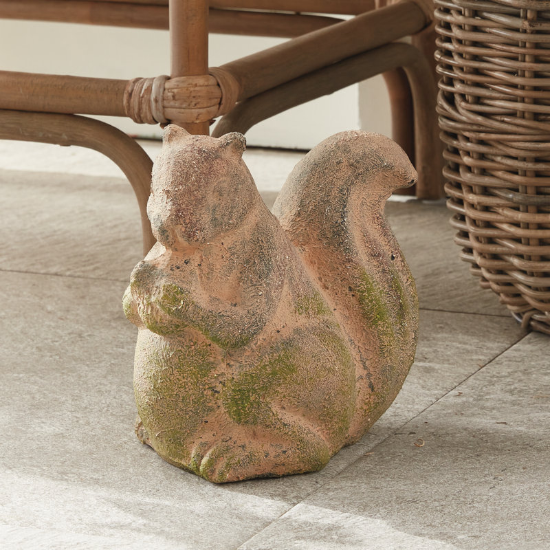 Doogal Squirrel Terracotta Garden Statue