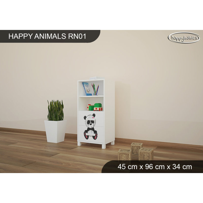 45cm W Animals Kids Cube, White