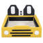 Lit plateforme jaune en forme de voiture de course simple avec construction et roues résistantes - un choix élégant pour les enfants de plus de 6 ans-132460368