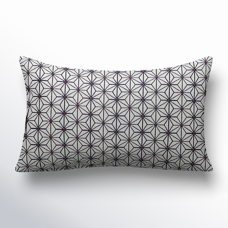 Liza Pillow Cover & Insert Rectangle in Blue/White/Red
