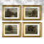 Ensemble de 4 reproductions encadrées, "Vintage Landscape Lxxxi"