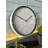 Elegant Decorative Wall Clock, 11.8 in Diameter, White & Bronze | 100% Plastic with Real Glass Cover, Thickness: 1.8 in | Stylish Addition to Home Décor, Perfect for Living Room & Office Spaces-105518531
