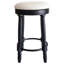 Ensemble de tabourets de bar 2, tabouret de bar pivotant à 360 ° en bois à hauteur de comptoir de 26 po avec siège rembourré en tissu, finition NOIRE, décoration élégante pour la cuisine, la salle à manger et le salon-842010709