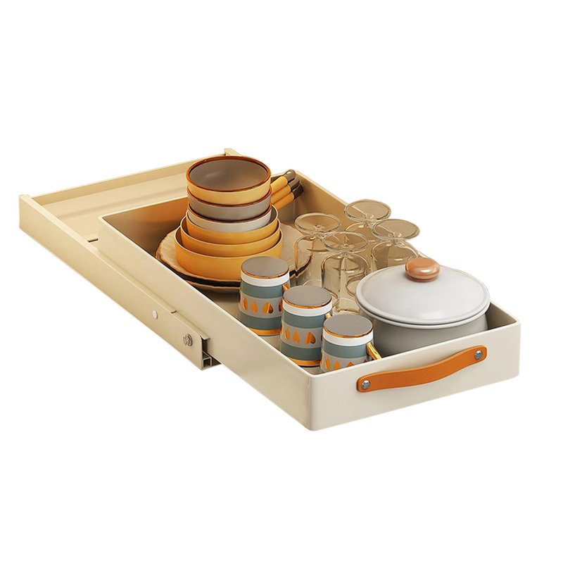 Drawer Kitchen Organizer Telescopic Drawer , No Punching, 8cm H x 25cm W x 48cm D