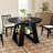 Extendable Round Dining Table For 4-8, Kitchen Table With Removable Leaves And Shelf-2076241406