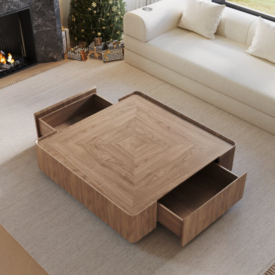 47" Square Walnunt Coffee Table