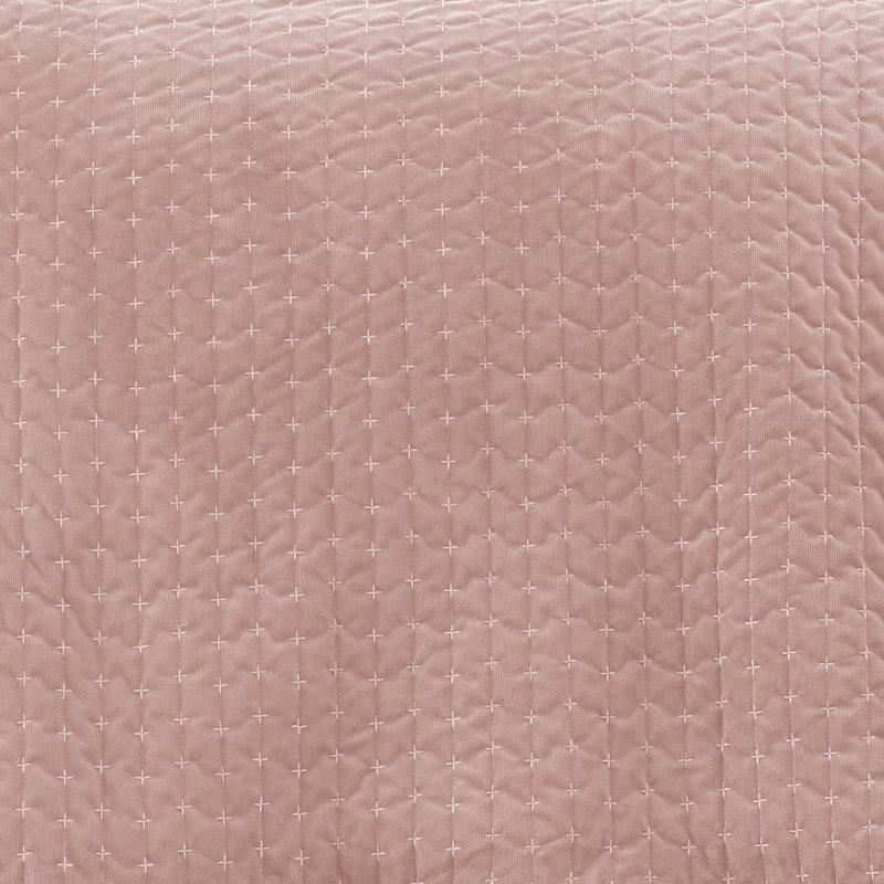 Attica Velvet Embroidered Bedspread, Pink