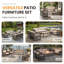 Ensemble de conversation pour patio 7 personnes avec table basse-123819547
