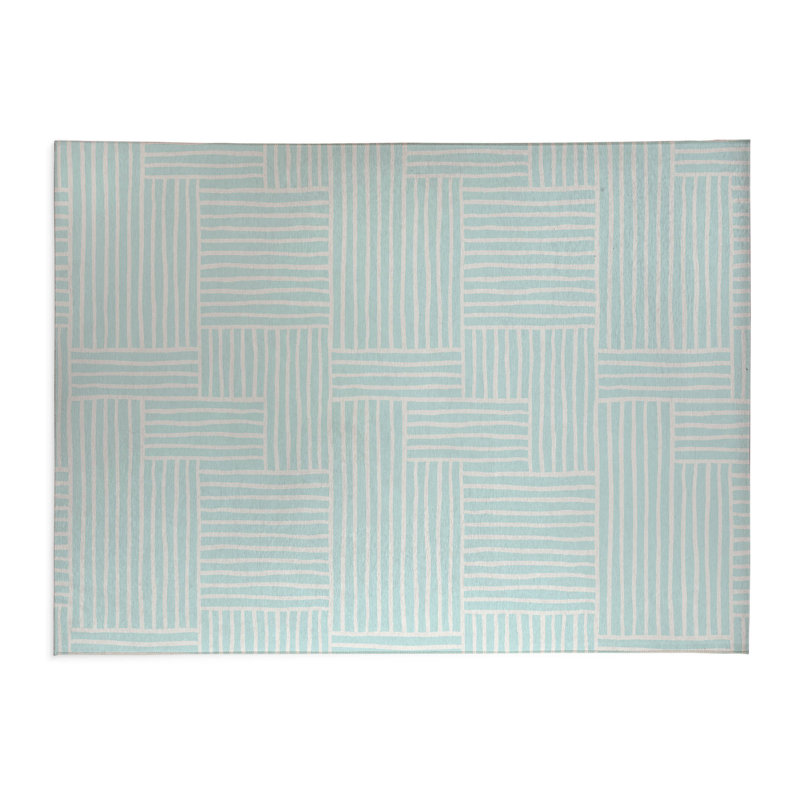 Paillasson Grid Puz, Bleu clair, L 48 po x L 72 po