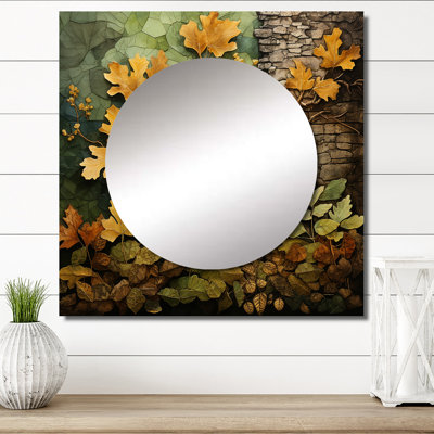 Green Oak Tree Whispers Of History IV - Trees Square Mirror Wall Decor For Bedroom