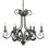 Scroll 6 - Light Candle Style Empire Chandelier with Wrought Iron Accent