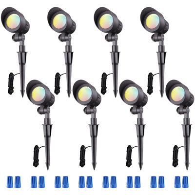 5CCT Low Voltage LED Landscape Pathway Lights, Aluminum Outdoor Spot Light, 12-24V AC/DC, CRI 90