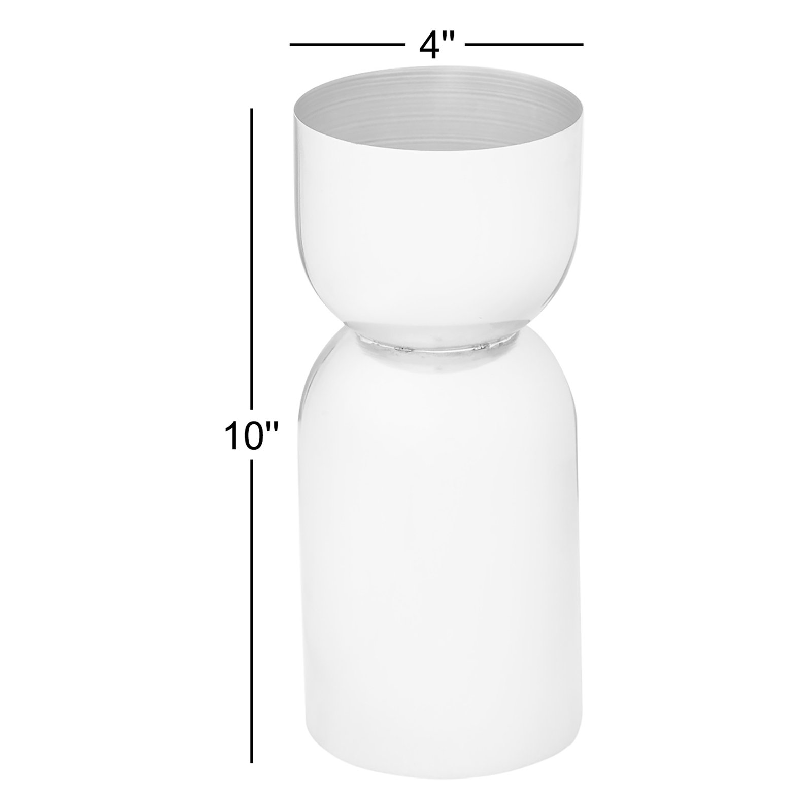 Paulding Iron Table Vase, White